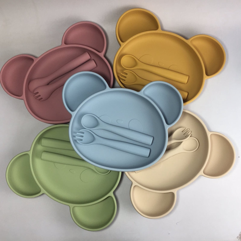Bear Silicone Baby Feeding Set