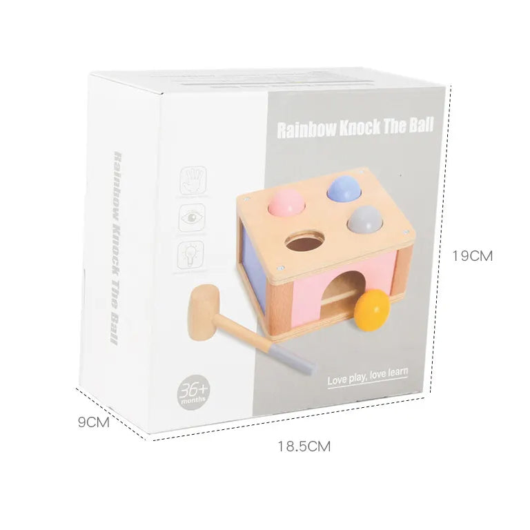 Wooden Pastel Punch and Drop Toy Set