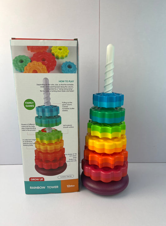 6 Layer Spinning Rainbow Tower