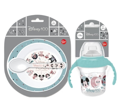 Disney Baby 100 Years of Wonder, Basic Feeding Set and Silicone Training Cup