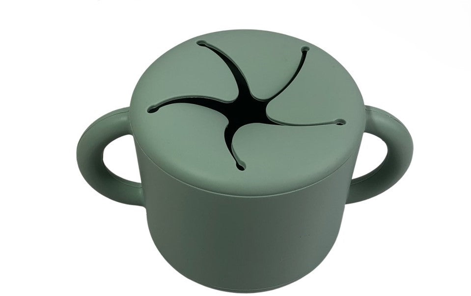 Premium Silicone Snack Cup with Handle