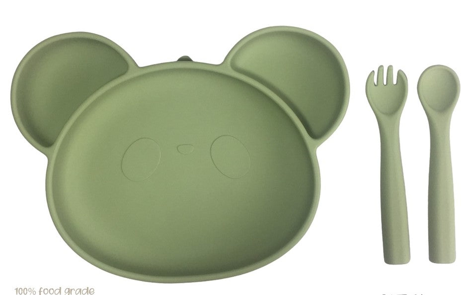 Bear Silicone Baby Feeding Set