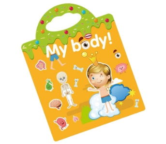 Reusable Sticker Book, Quite Busy Book for Toddlers when Travelling, Learning, 36Mos+