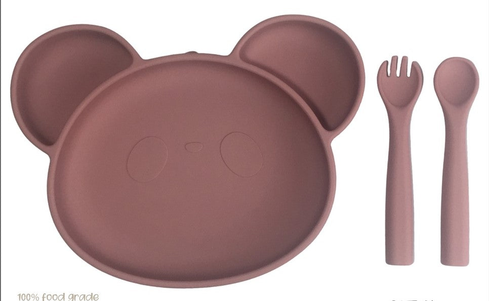 Bear Silicone Baby Feeding Set