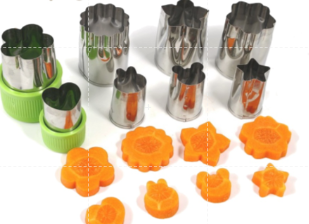 8pc Fruit, Vegetable, Bread Cutter Shaper Molder