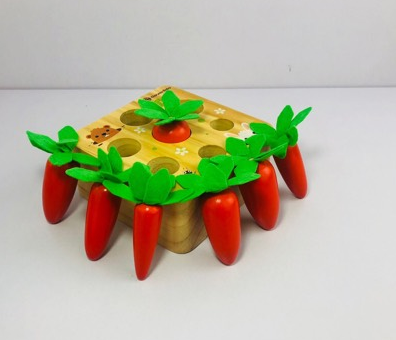 Wooden Carrot Harvest Toy