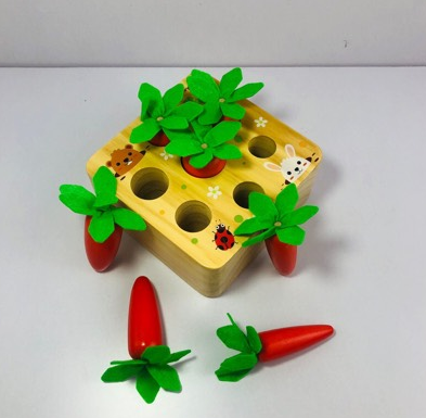 Wooden Carrot Harvest Toy