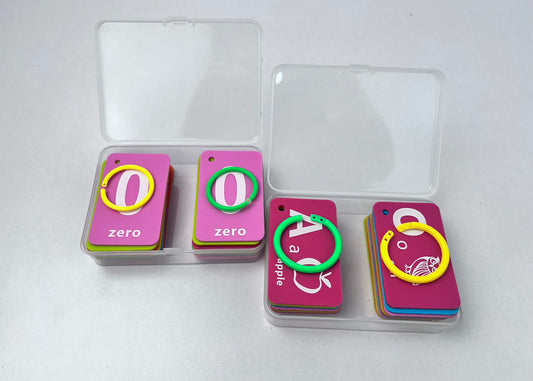 Silicone Alphabet & Numbers Flash Cards w/ Storage Case