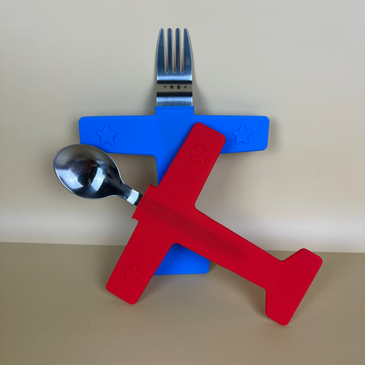 Airforce Airplane Toddler Stainless Steel Spoon and Fork Set