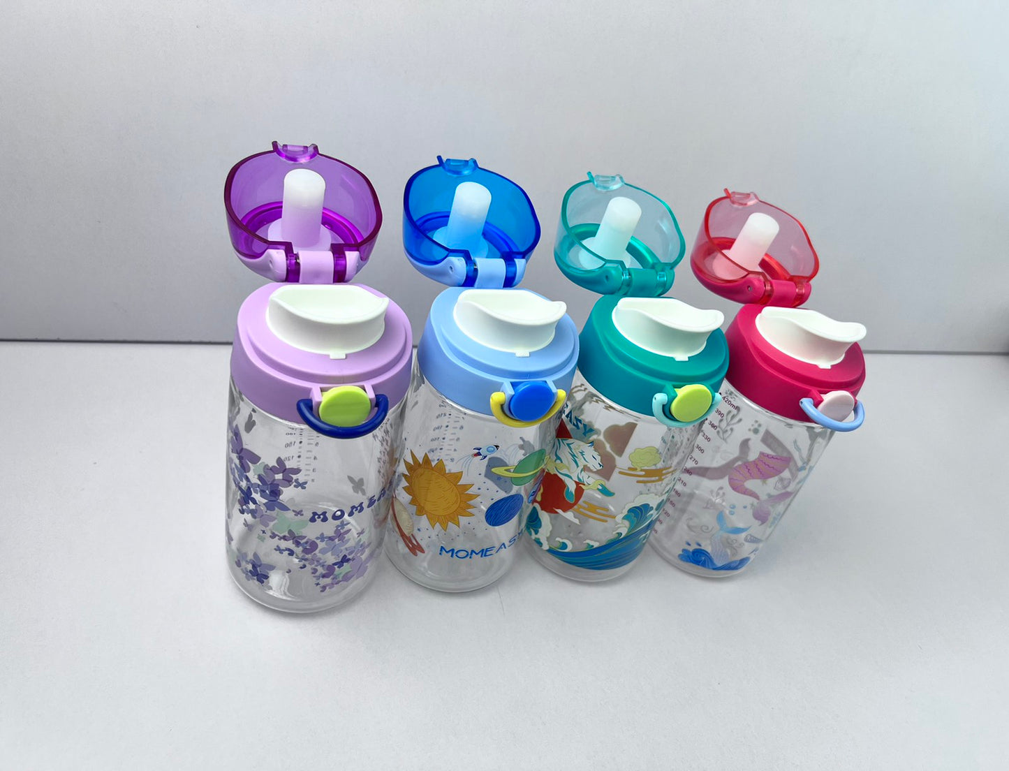 Momeasy 420ml Wide Mouth Spill Proof Sports Water Bottle