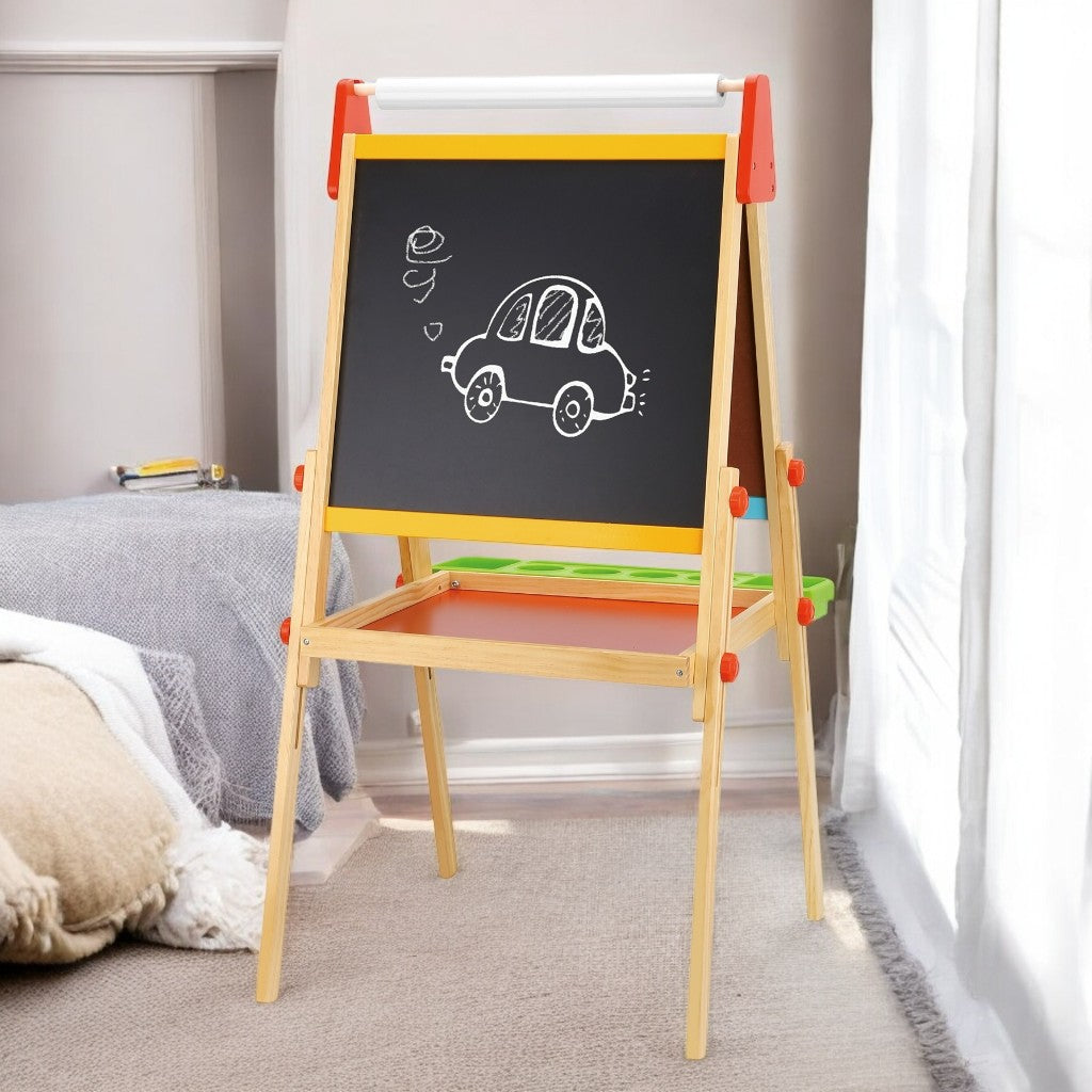 Tookyland Deluxe Premium Wooden Standing Writing Easel with Magnets