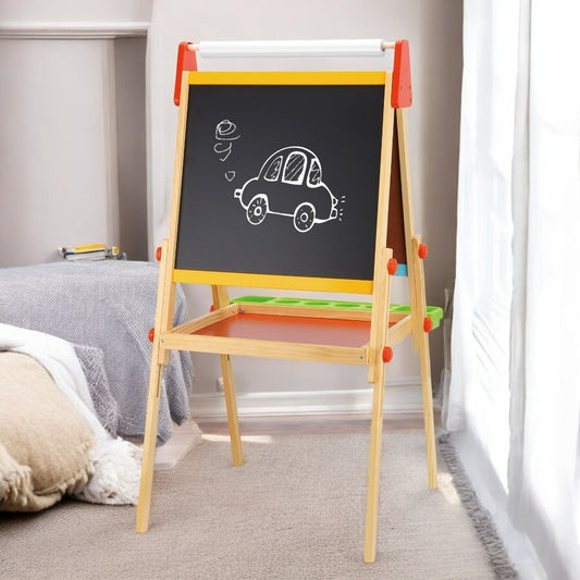 Tookyland Deluxe Premium Wooden Standing Writing Easel with Magnets