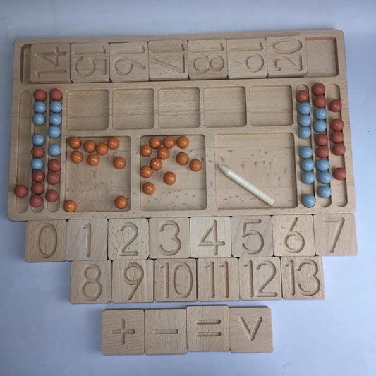 Wooden Mathematics Computation Tool Set