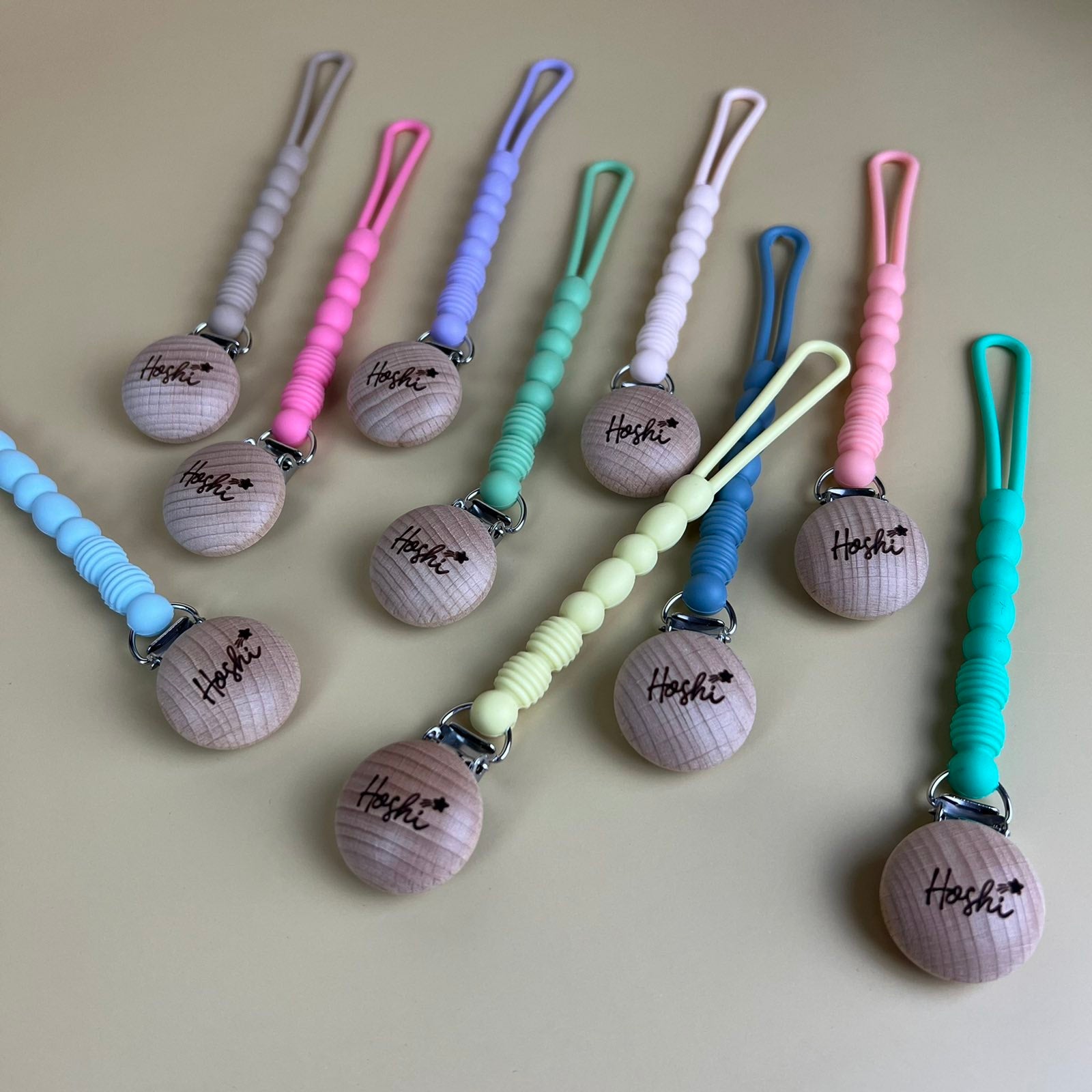 Silicone String Teether Pacifier Holder Clip – Hoshi Baby Philippines