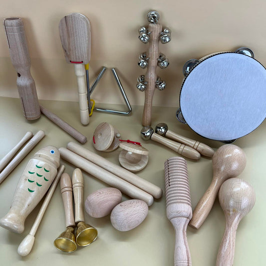 24pc Wooden Musical Instrument with Bag Toy Set