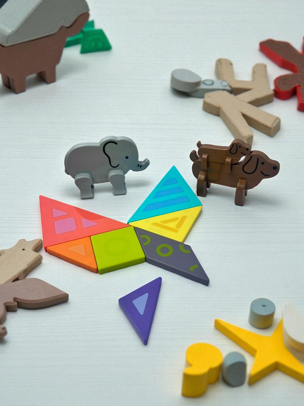Magnetic Animal Tangram Game, Educational Puzzle Game
