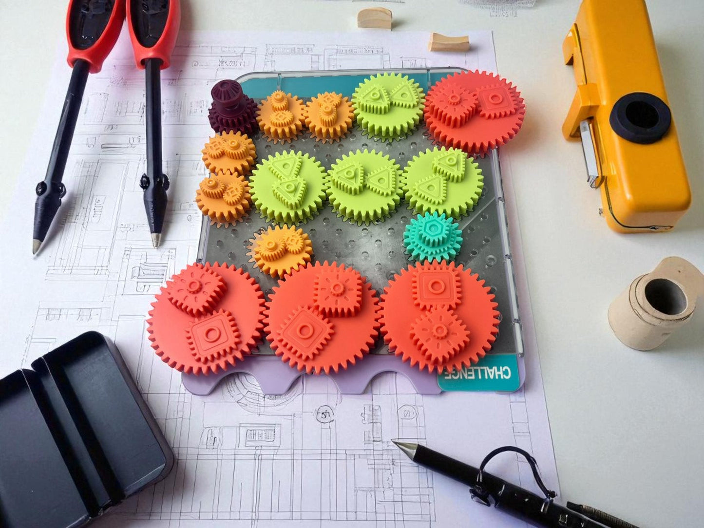 Interactive Cogwheel Game Educational Puzzle Game