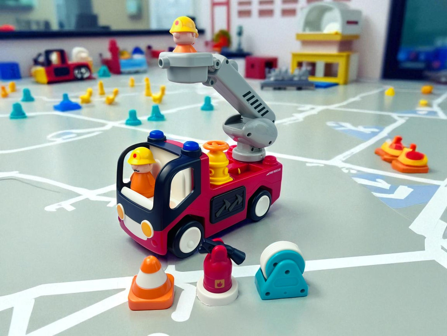 Early Learning Fire Truck Engine, Educational Interactive Toy