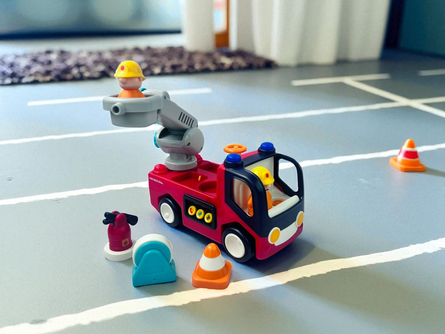 Early Learning Fire Truck Engine, Educational Interactive Toy