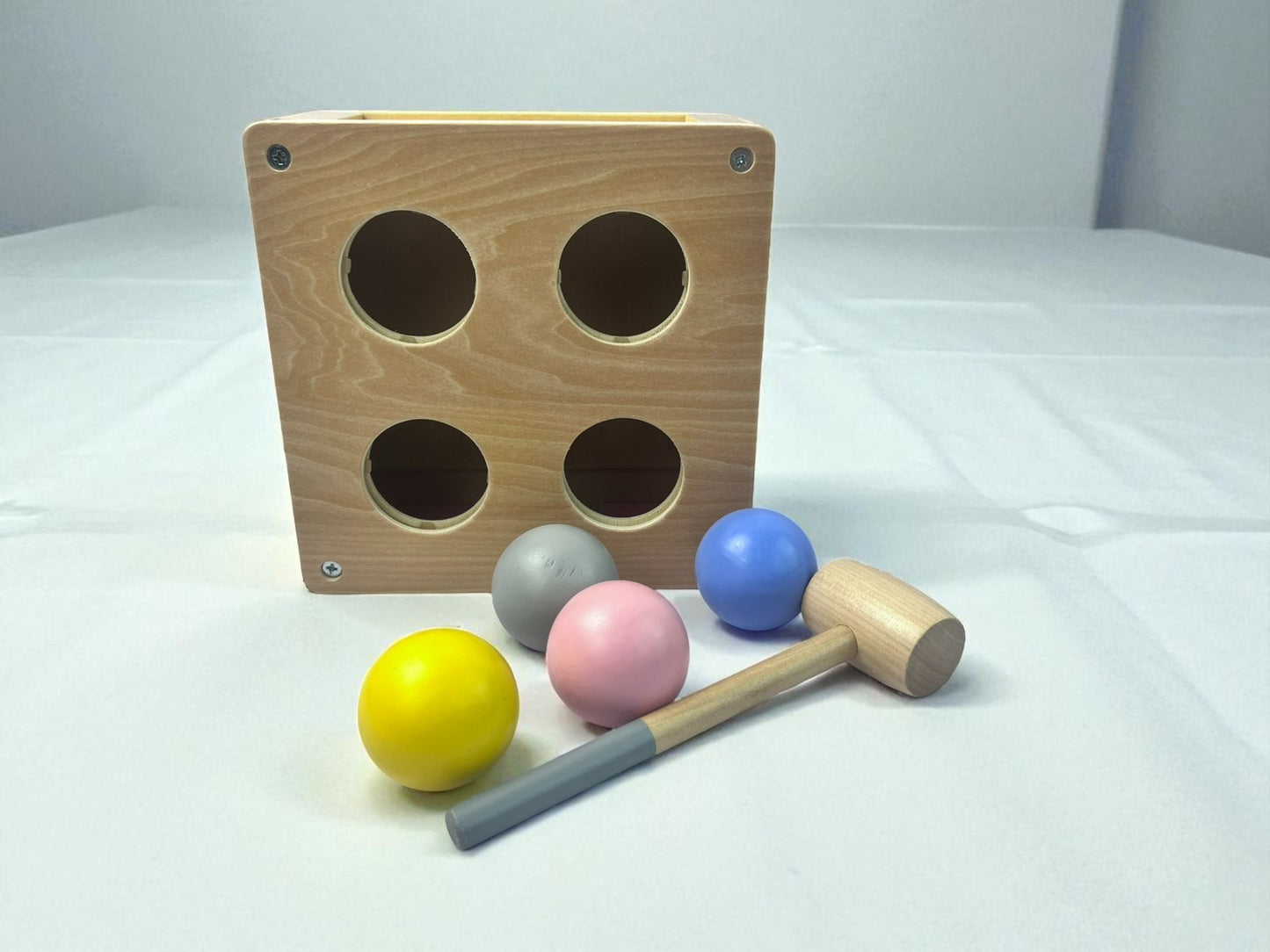 Wooden Pastel Punch and Drop Toy Set