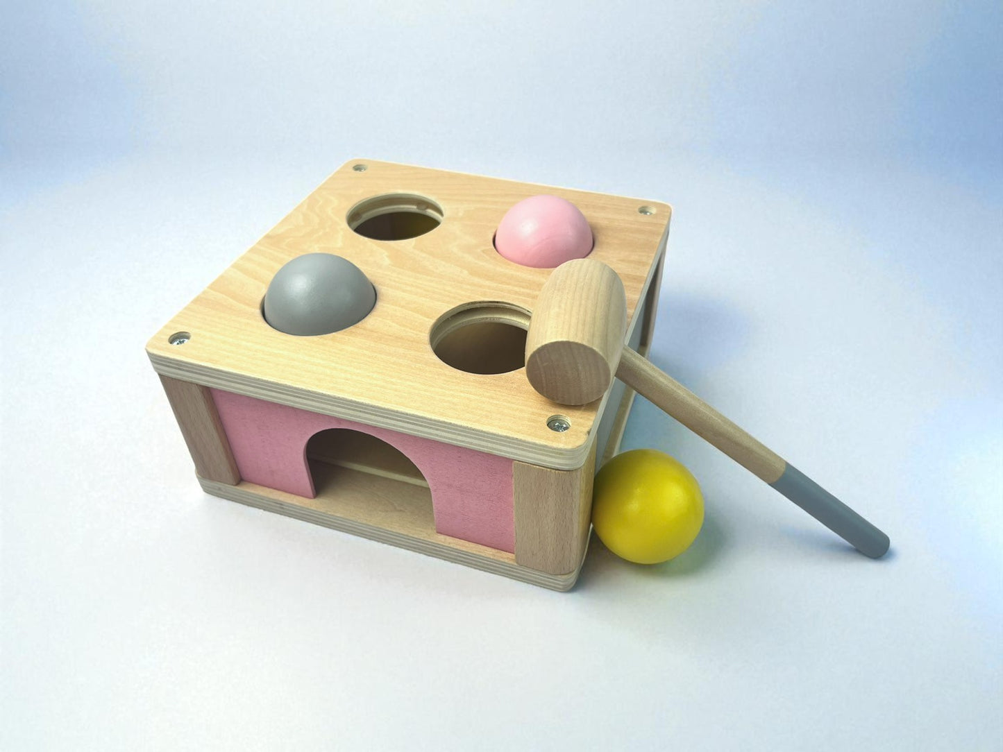 Wooden Pastel Punch and Drop Toy Set