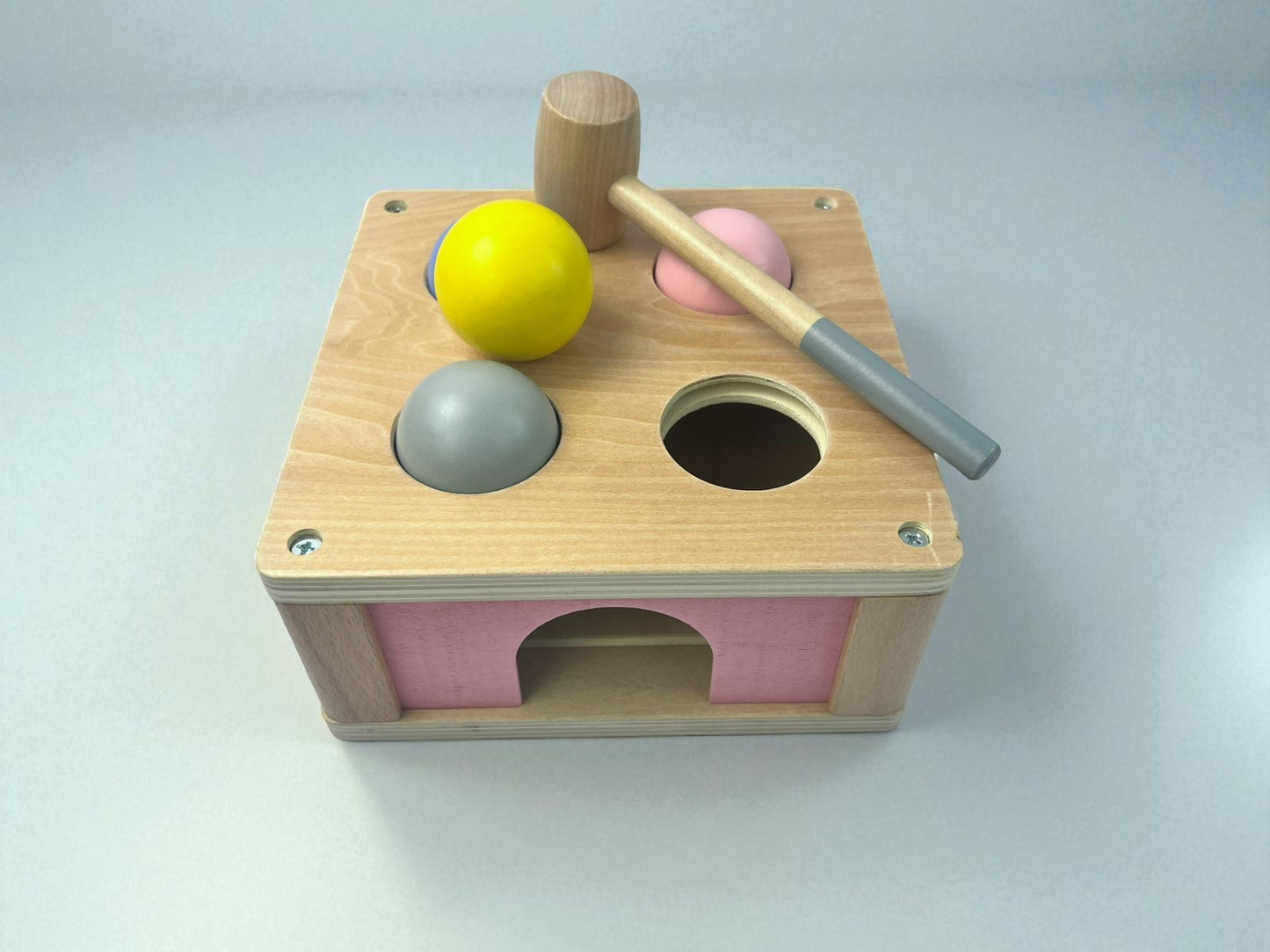 Wooden Pastel Punch and Drop Toy Set