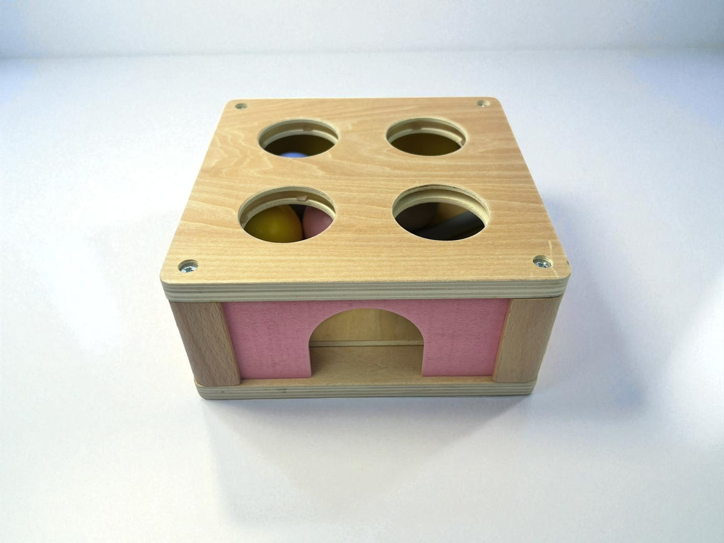 Wooden Pastel Punch and Drop Toy Set