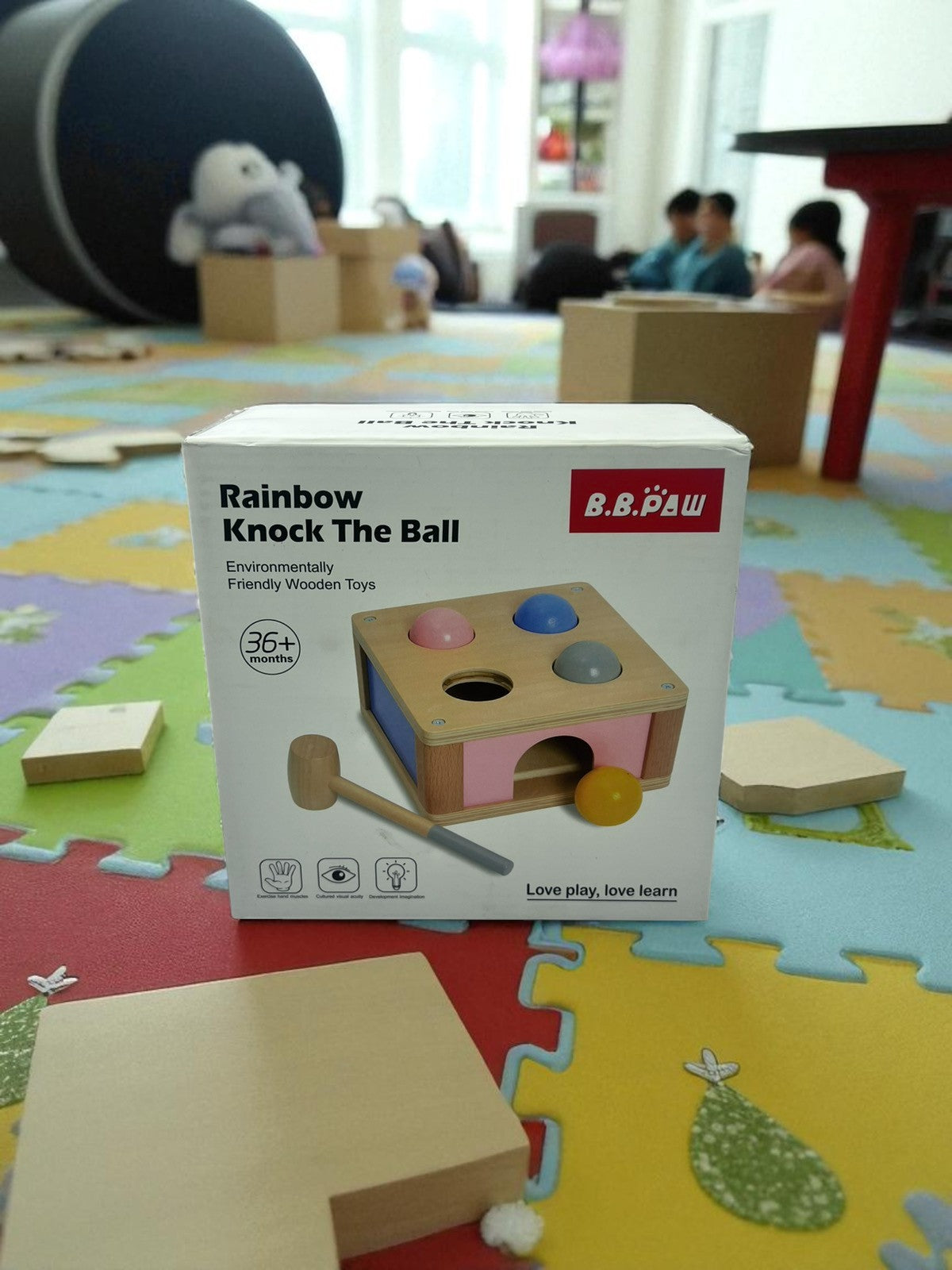 Wooden Pastel Punch and Drop Toy Set