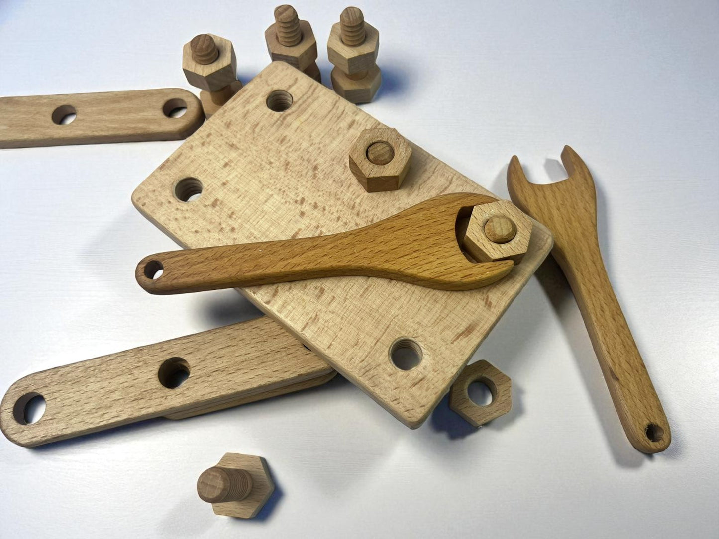 Wooden Nuts and Bolts Screw Tool Set, Pretend Play