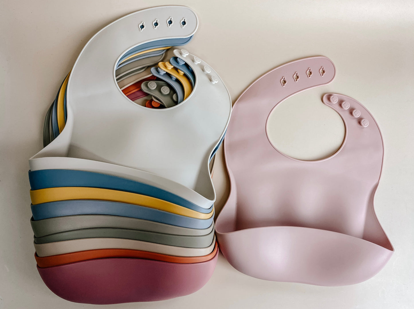 Silicone Plain Minimalist Color Bib