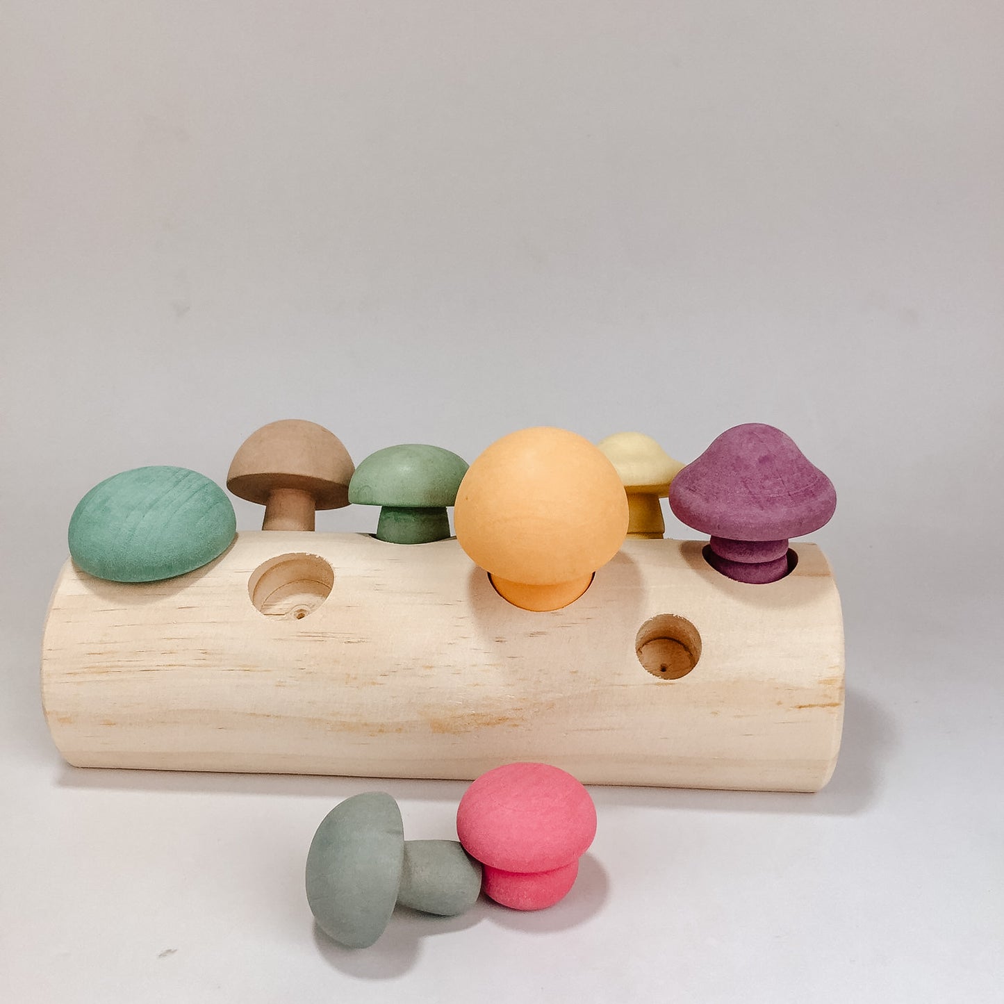 Wooden Mushroom Picking Toy