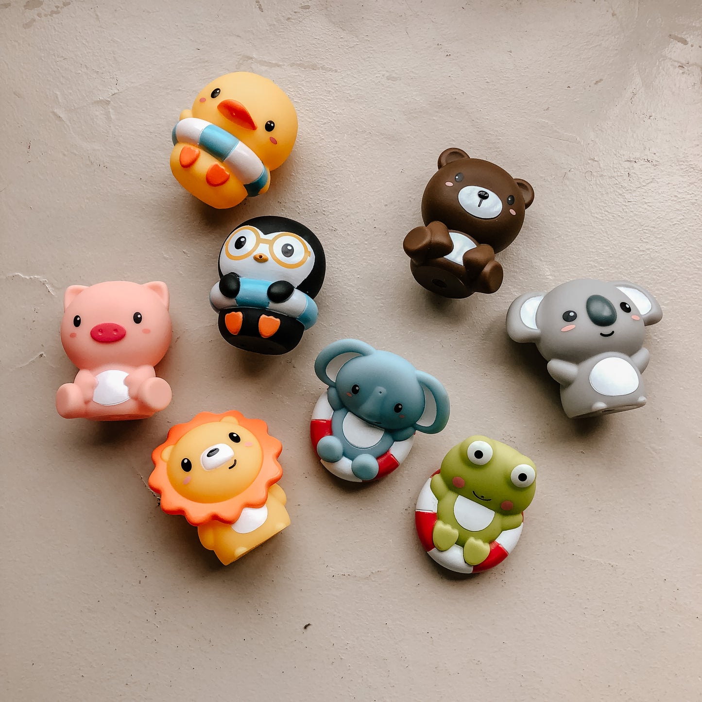 Cute Animal Bath Toy Set