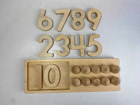 Wooden Premium Number Counting Board Tray