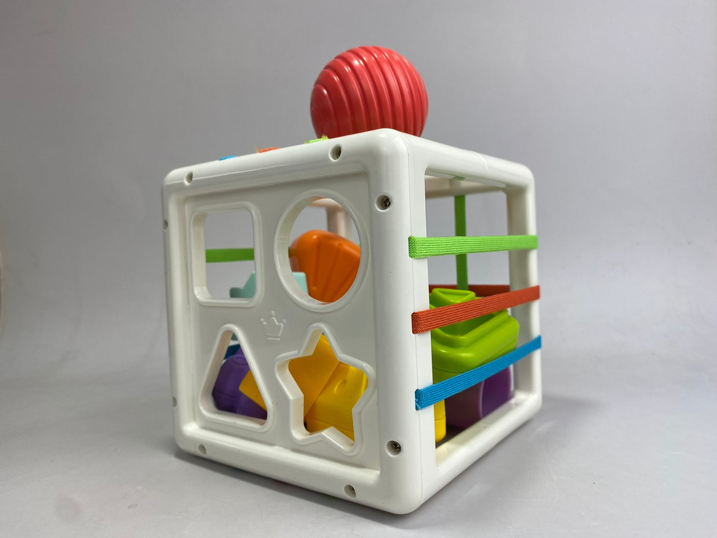 Shape Sorting Toy with Elastic Band Sensory Bin