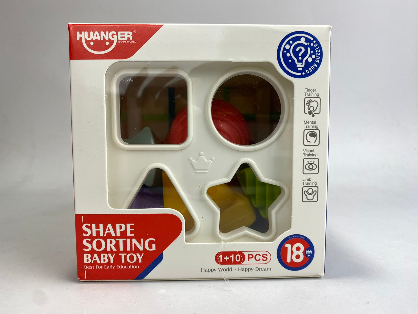 Shape Sorting Toy with Elastic Band Sensory Bin