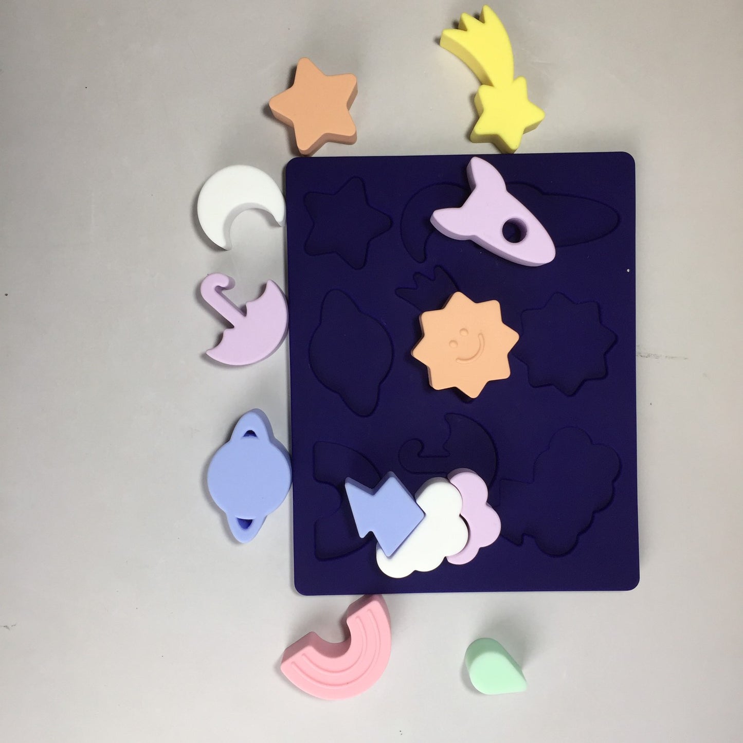 Silicone Weather and Cosmic Shape Puzzle Board