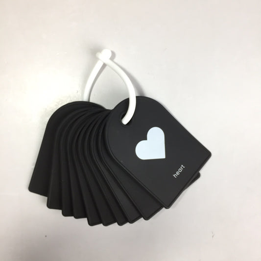 Black and White Silicone Shapes Flash Card