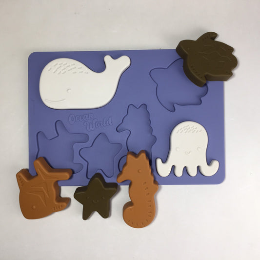 Silicone Sea Animal Puzzle Board