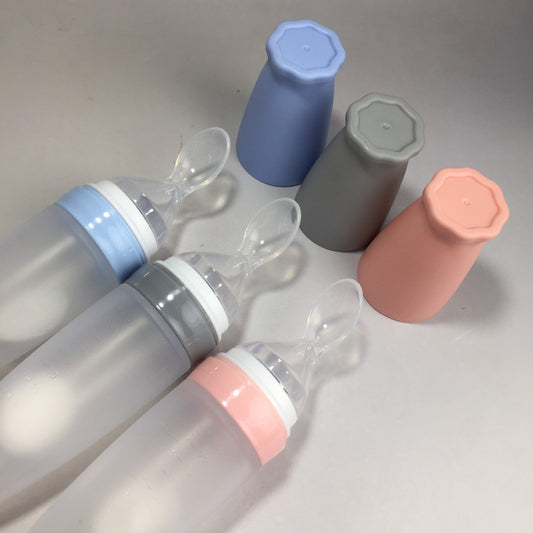 Silicone Easy Squeeze Baby Food Spoon Feeder
